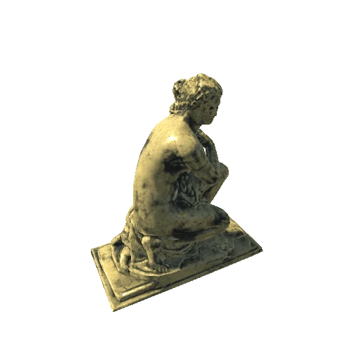 Statue Kneeling Woman Bronze